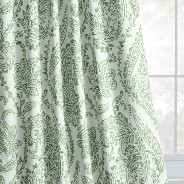 Tea Time Green 96 x 50-Inch Blackout Curtain Single Panel, image 8