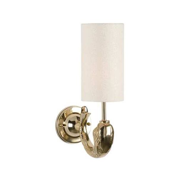 Dolphin Polished Brass One-Light Wall Sconce, image 2