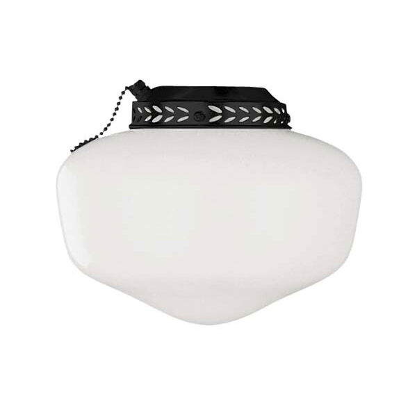 Universal Bowl Matte Black One-Light Fan Light Kit, image 1