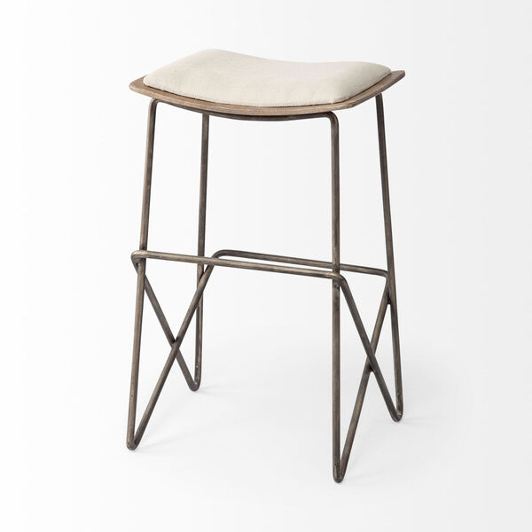 Katniss Gold and Cream Counter Height Stool, image 5