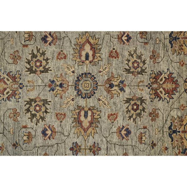 Carrington Gray Gold Red Area Rug, image 6