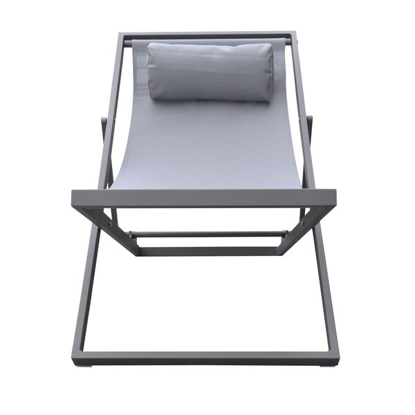 Wave Gray Outdoor Patio Lounge Chair, image 2