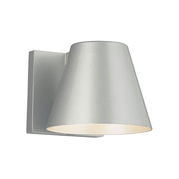 Bowman 4 Silver One-Light LED Wall Sconce with Silver Stem, image 1