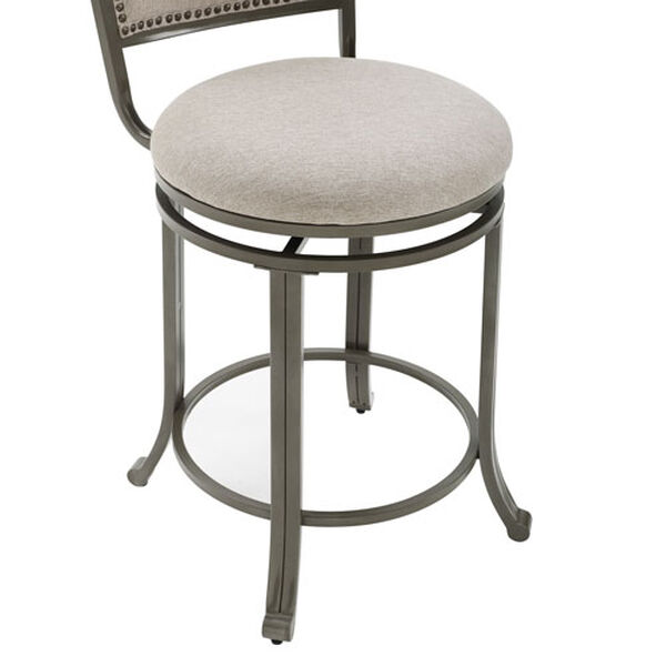 Mission Hills Pewter Swivel Counter Stool, image 3