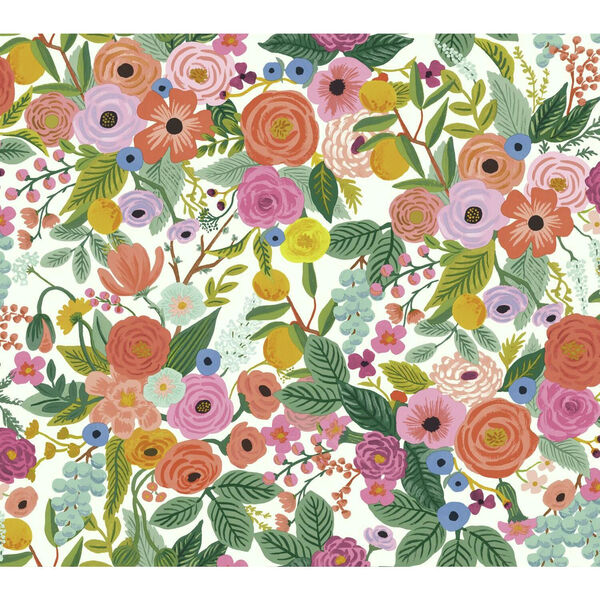 Rifle Paper Co. Coral and Orange Garden Party Wallpaper, image 2