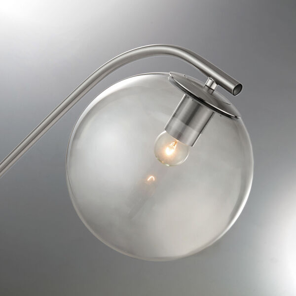 Roden Brushed Nickel Smoke Glass One-Light Floor Lamp, image 2