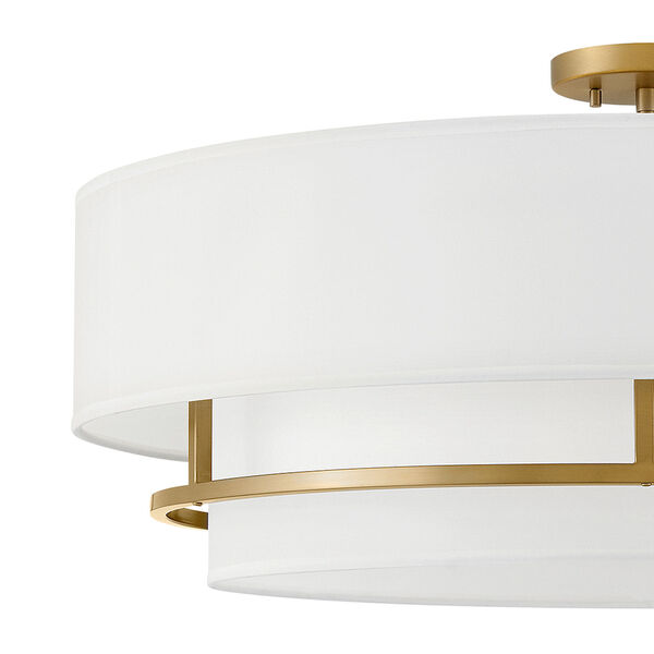 Graham Lacquered Brass Four-Light Extra Large Convertible Semi-flush Mount, image 5
