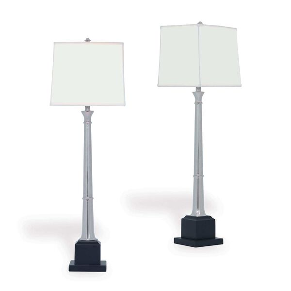 Kensington Nickle One-Light Table Lamp, Set of Two, image 1