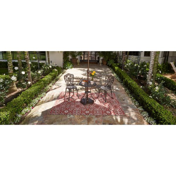 Mosaic  Ruby Rectangular: 7 Ft. 4 In. x 5 Ft. 3 In. Outdoor Area Rug, image 2