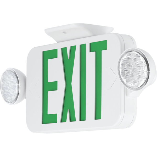 PECUE-UG-30: White Two-Light LED Exit Sign, image 1