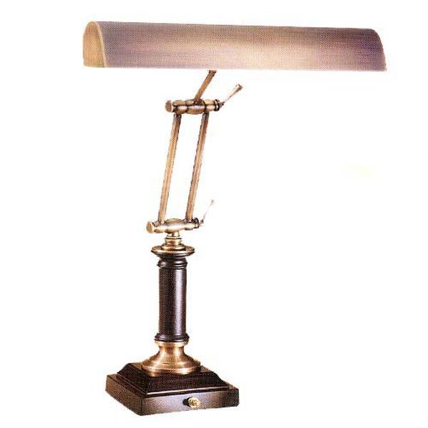 Antique Brass and Cordovan Piano/Desk Lamp, image 1