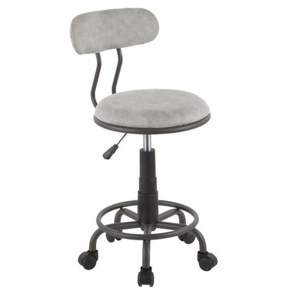 Swift Black and Grey Swivel Task Chair, image 1