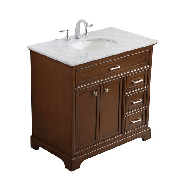 Americana Teak 36-Inch Vanity Sink Set, image 6