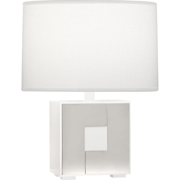 Blox Polished Nickel One-Light Table Lamp, image 1