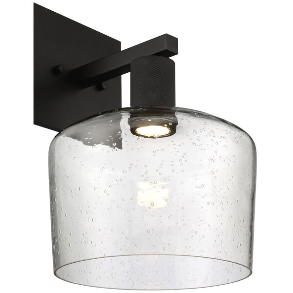 Port Nine Black Outdoor Intergrated LED Wall Sconce with Clear Glass, image 5