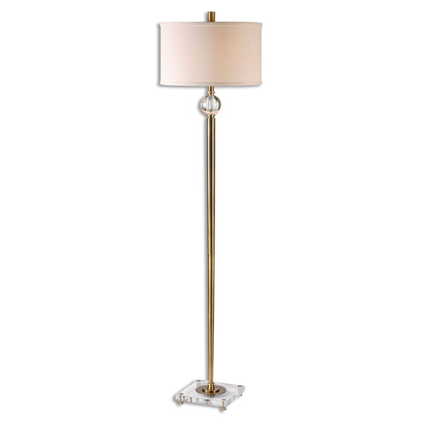 Mesita Brass One-Light Floor Lamp, image 1