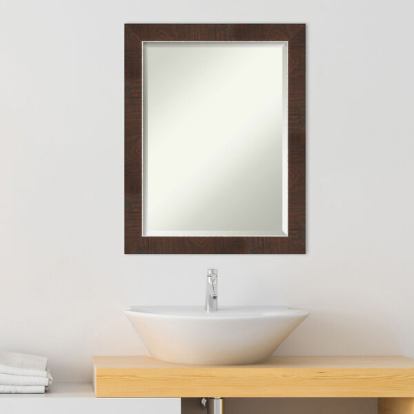 Wildwood Brown 22W X 28H-Inch Bathroom Vanity Wall Mirror, image 3