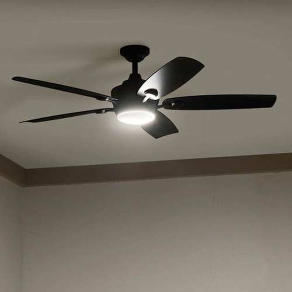 Tranquil Satin Black LED 56-Inch Steel Ceiling Fan, image 5