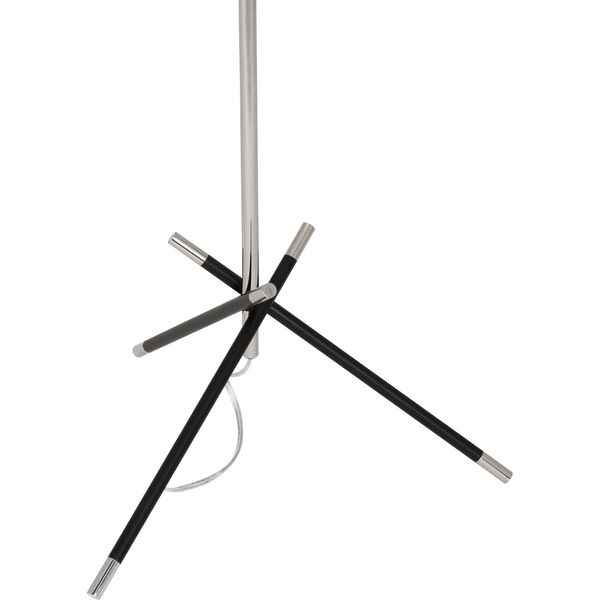 Thatcher Polished Nickel with Matte Black One-Light Floor Lamp, image 2
