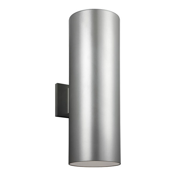 Outdoor Cylinders Painted Brushed Nickel 18-Inch LED Outdoor Wall Sconce, image 1