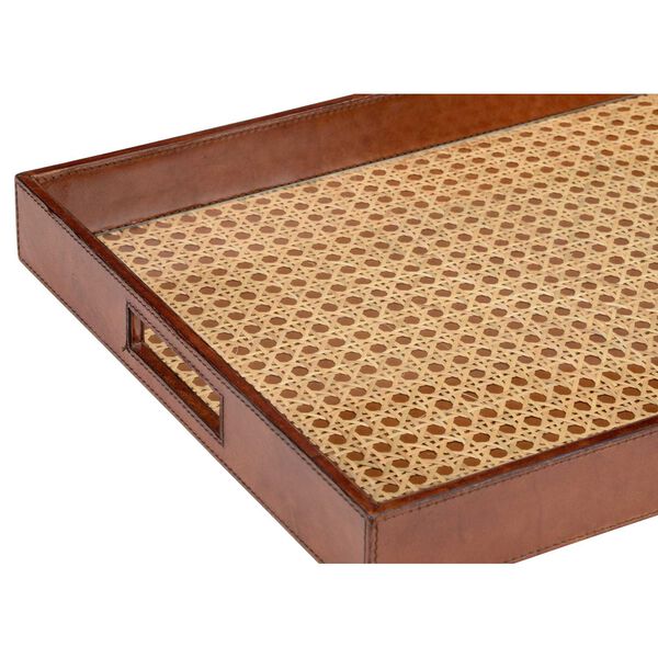 Natural Cognac Leather Tray, image 10