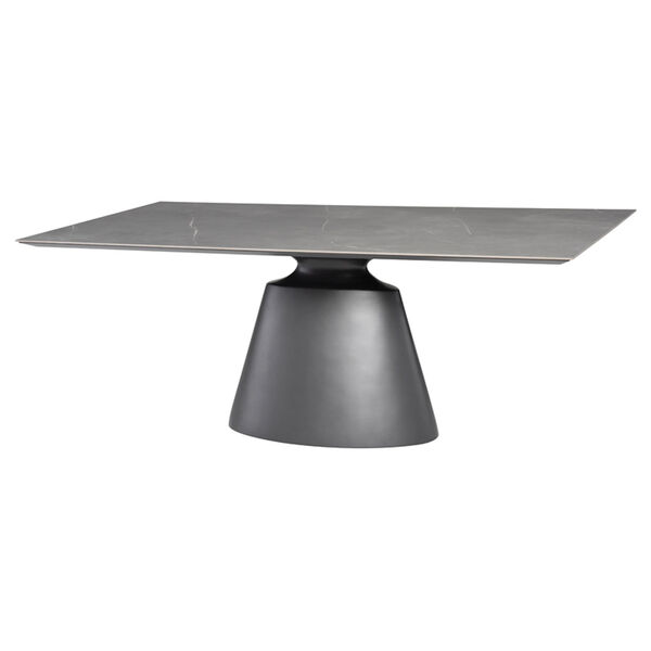 Taji Grey and Titanium 79-Inch Dining Table with Rectangular Top, image 1