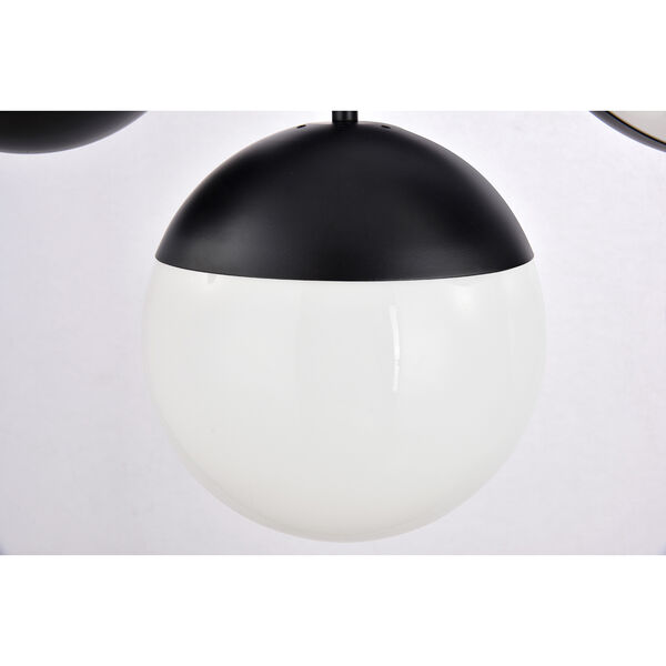 Eclipse Black and Frosted White 17-Inch Seven-Light Pendant, image 6