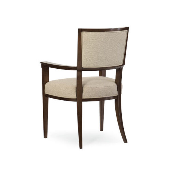 Modern Streamline Beige Moderne Arm Chair, image 4