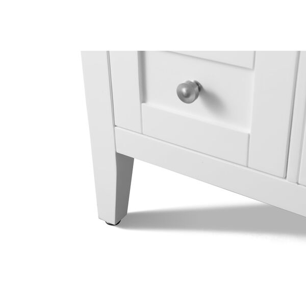 Maili White 60-Inch Vanity Console with Mirror and Gold Hardware, image 3