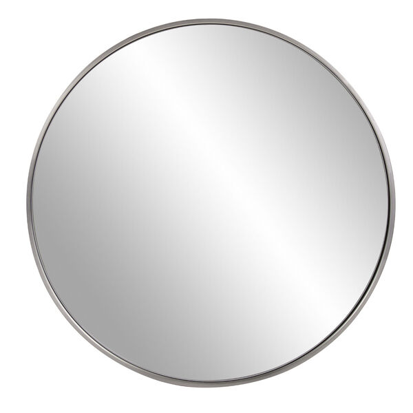 Copenhagen Brushed Silver Round Wall Mirror, image 1