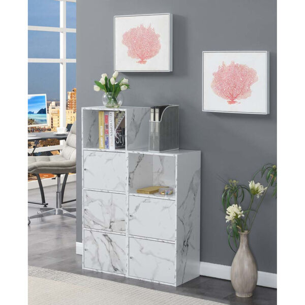 White Marble 35-Inch Xtra Storage Two Door Cabinet, image 5