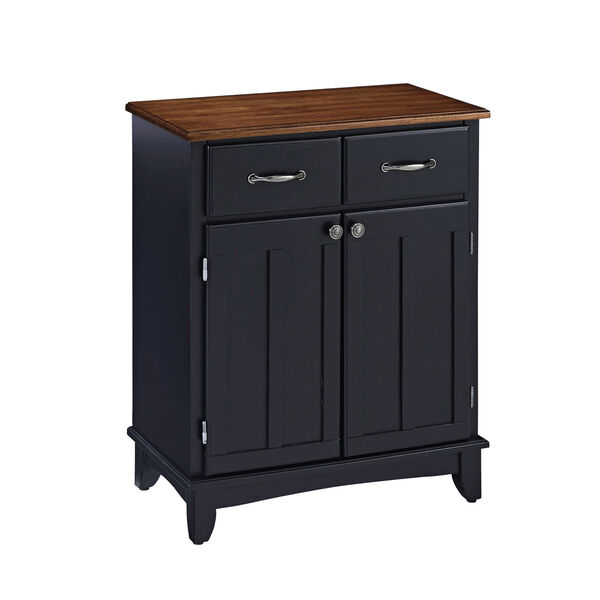 Black Buffet with Cottage Oak Wood Top, image 1