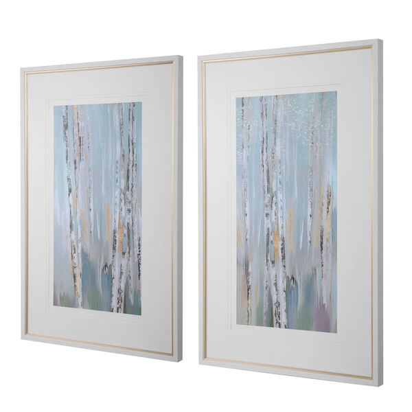 Pandoras Forest White Abstract Art, Set of 2, image 4