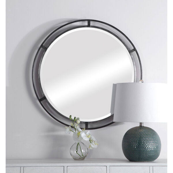Selby Silver Framed Circular Wall Mirror, image 3