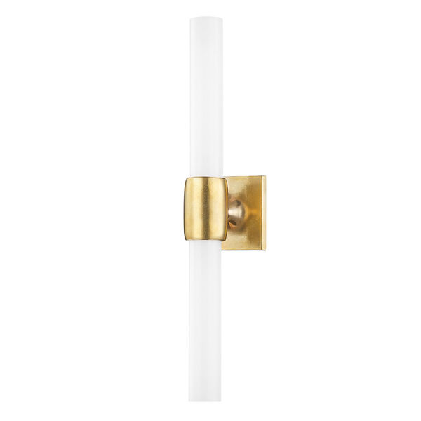 Hogan Aged Brass Two-Light Wall Sconce, image 1