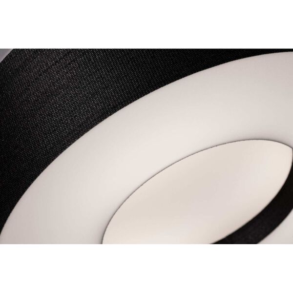 Montclair Satin Nickel 24-Inch Integrated LED Semi-Flush Mount with Black Shade, image 2