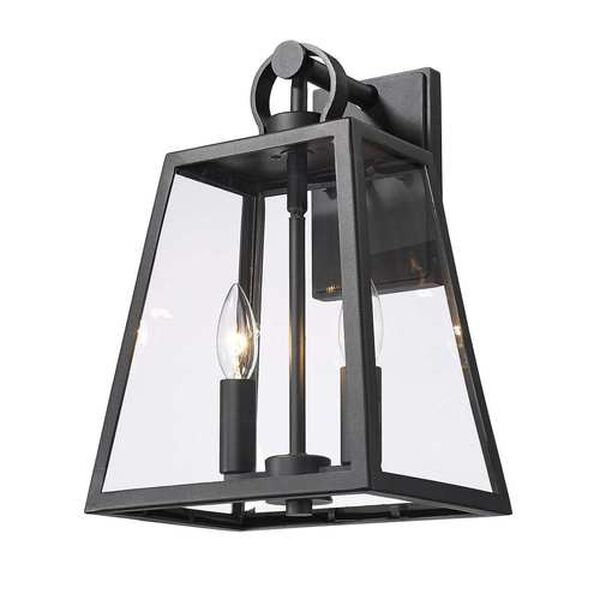 Lautner Natural Black Two-Light Outdoor Wall Light, image 1
