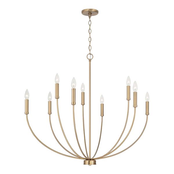 Ansley Aged Brass Eight-Light Chandelier, image 4