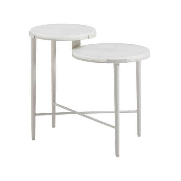 Seabrook White Tiered End Table, image 1