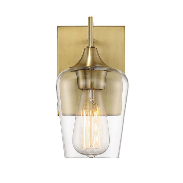 Octave Warm Brass One-Light Wall Sconce, image 1