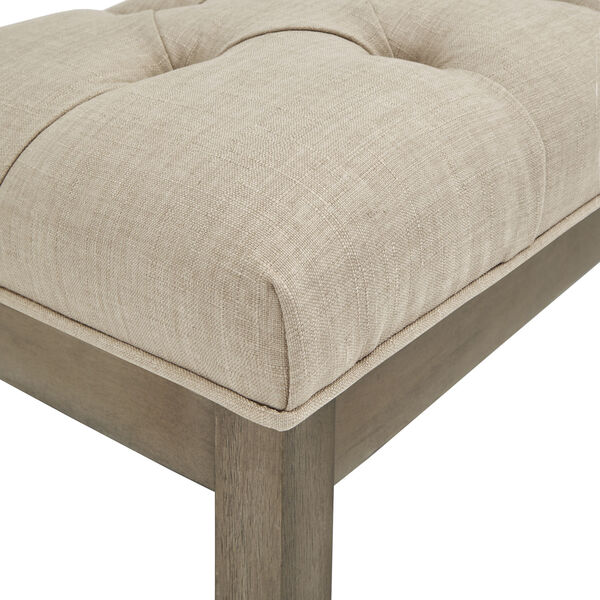 Amy Beige Tufted Reclaimed Uphlstered Bench, image 4