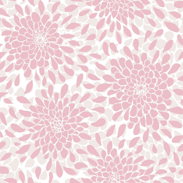 Toss The Bouquet Pink Peel And Stick Wallpaper, image 2