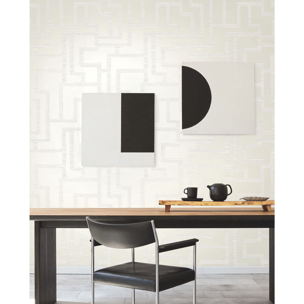 Pearl 20.5 In. x 33 Ft. Graphic Polyomino Wallpaper, image 1