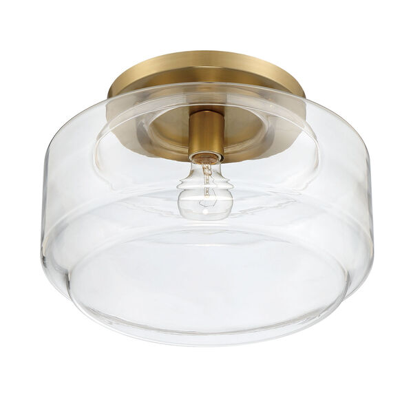 Peri Satin Brass 14-Inch One-Light Flushmount, image 3