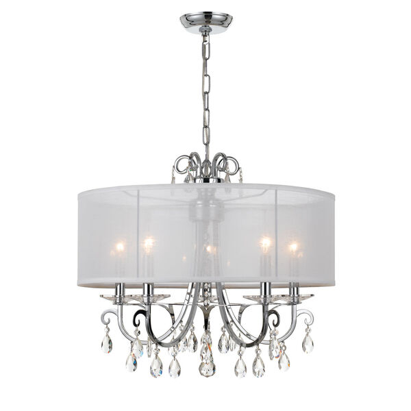 Othello 24-Inch Polished Chrome Five-Light Chandelier, image 2