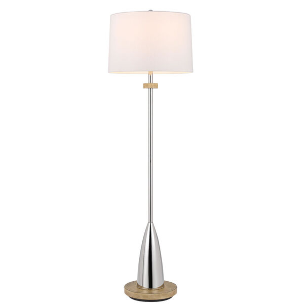 Lockport Chrome and Natural One-Light Floor Lamp, image 4