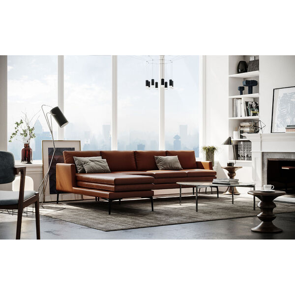 Uptown Tan Full Leather Sectional Sofa, image 5