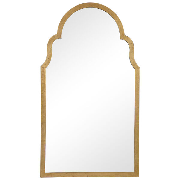 Aster Gold Leaf Finish Arch Wall Mirror, image 2