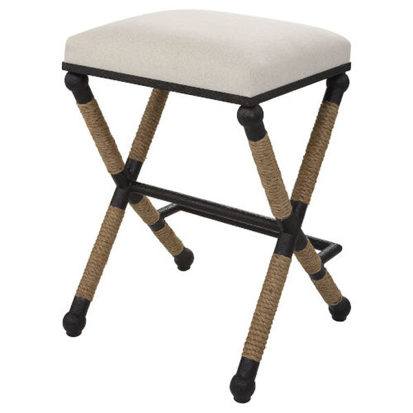 Firth Oatmeal and Natural Counter Stool, image 1