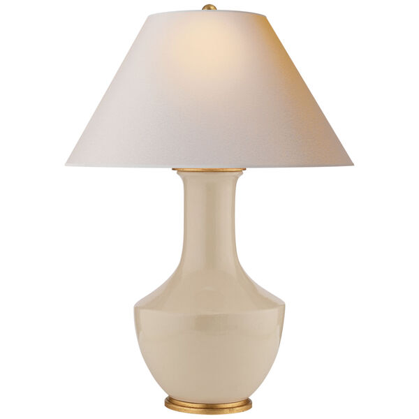 Lambay Table Lamp in Coconut with Natural Paper Shade by Chapman and Myers, image 1